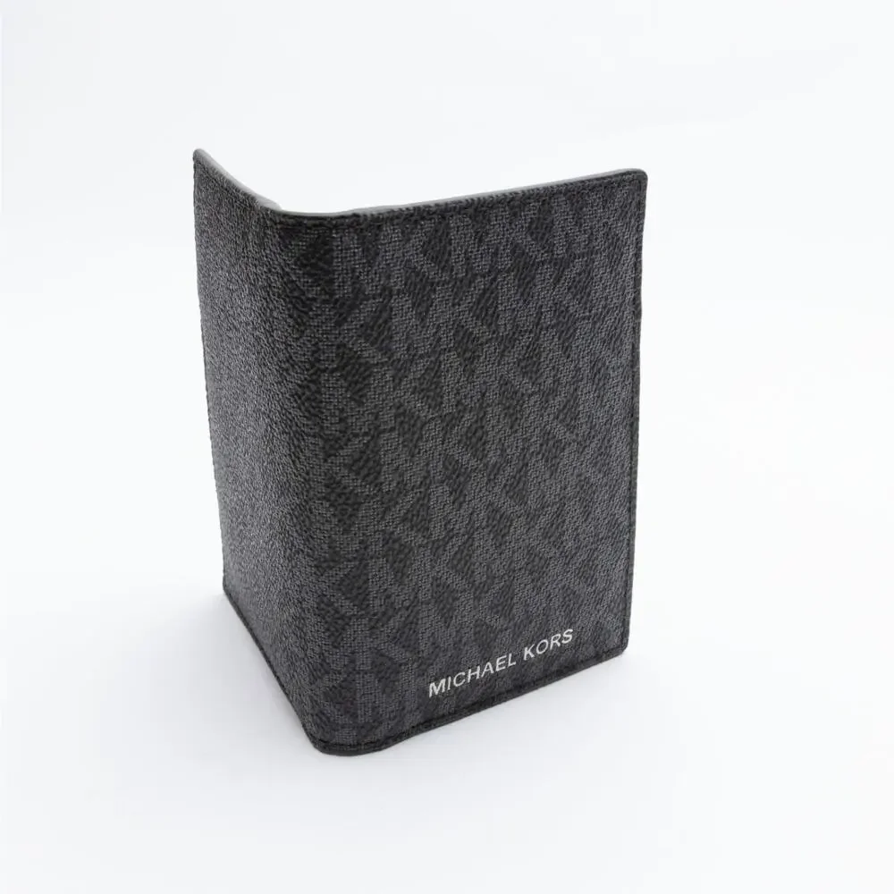 Michael Kors Men's Signature Folding Card Case Black (pre-owned)